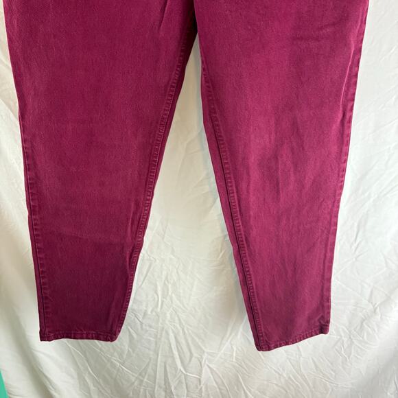 Levi's 551 Relaxed Fit Tapered Leg Vintage 90s Burgundy Jeans USA 14 32 x 30 - Picture 5 of 6